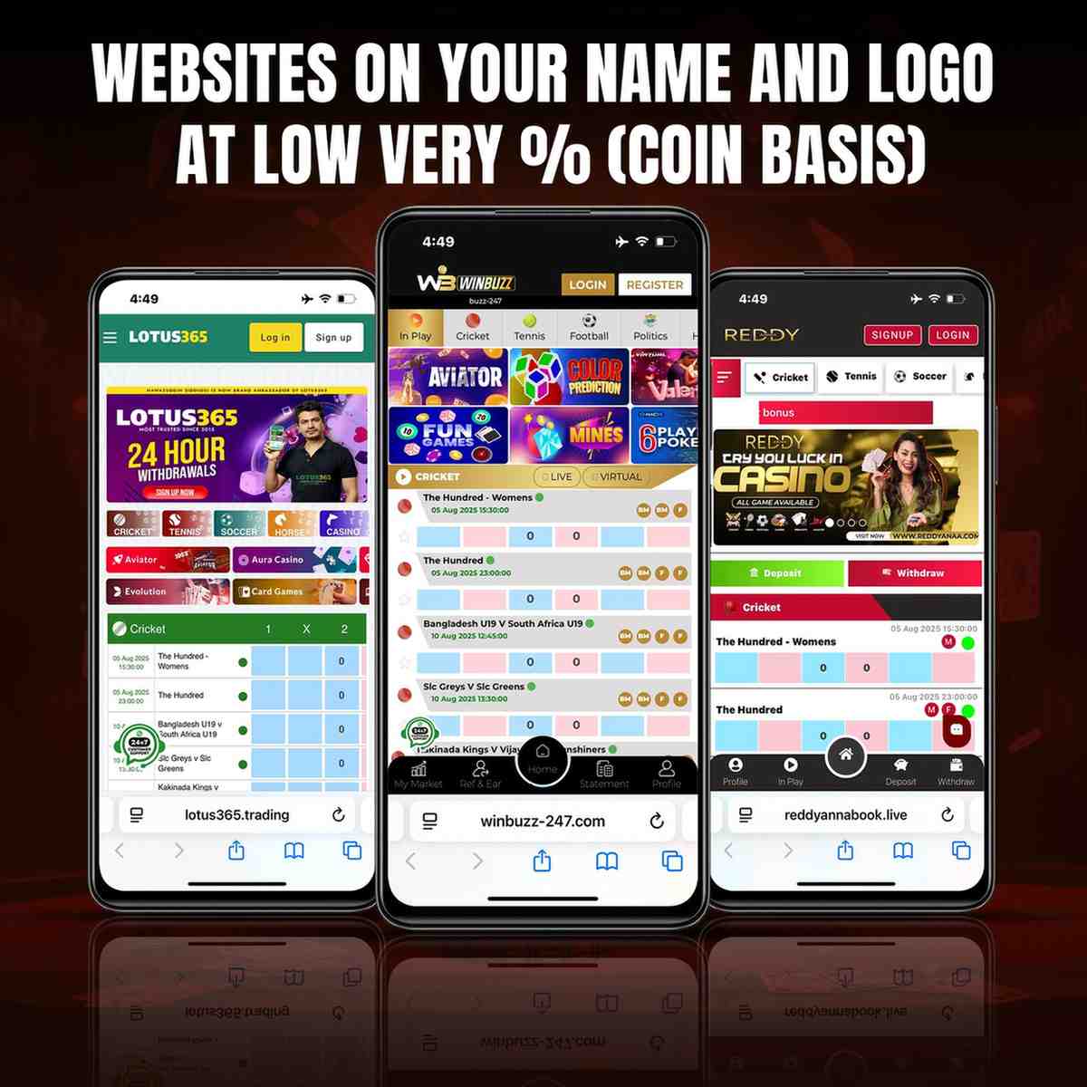 White-label gaming site preview